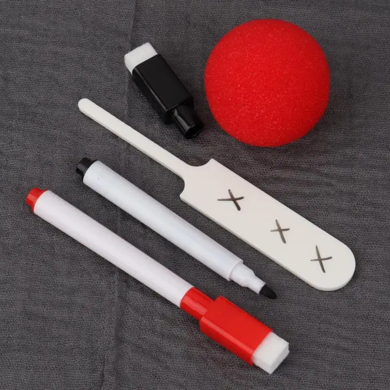 Paleta mágica blanca con rotuladores especiales y bola de esponja roja